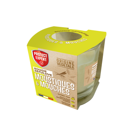 Bougie Répulsive Géraniol 20H Anti-Moustiques