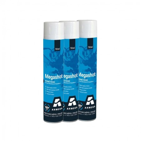 3 x Aérosol Mégashot Guêpes et Frelons 750ML
