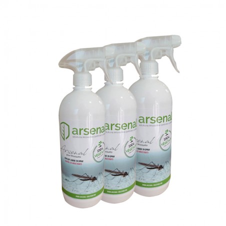 3x Spray Répulsif Moustique au Géraniol 1L