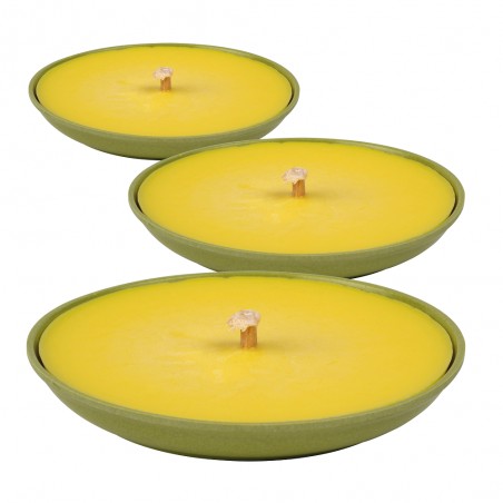 Lot 3 bougies citronnelle en bambou